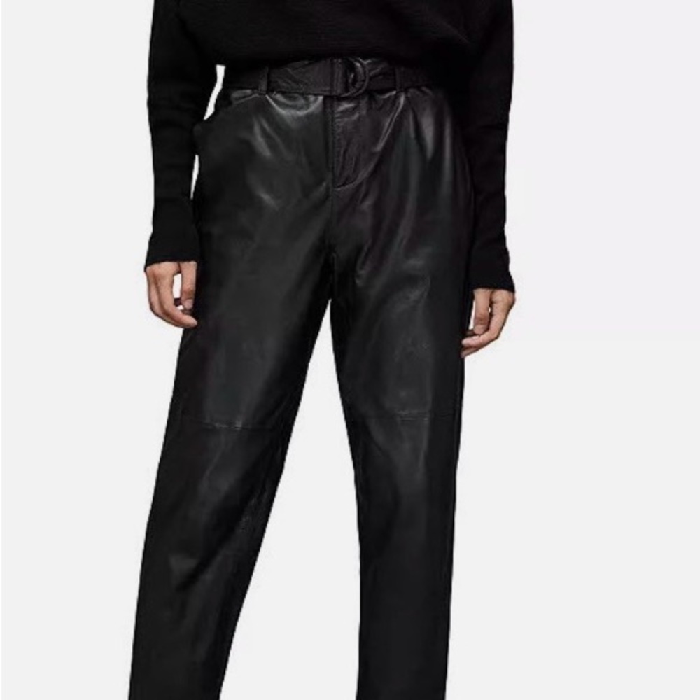 AllSaints Cashmere Wool Black Knit Turtleneck Sweater - Picture 3 of 8